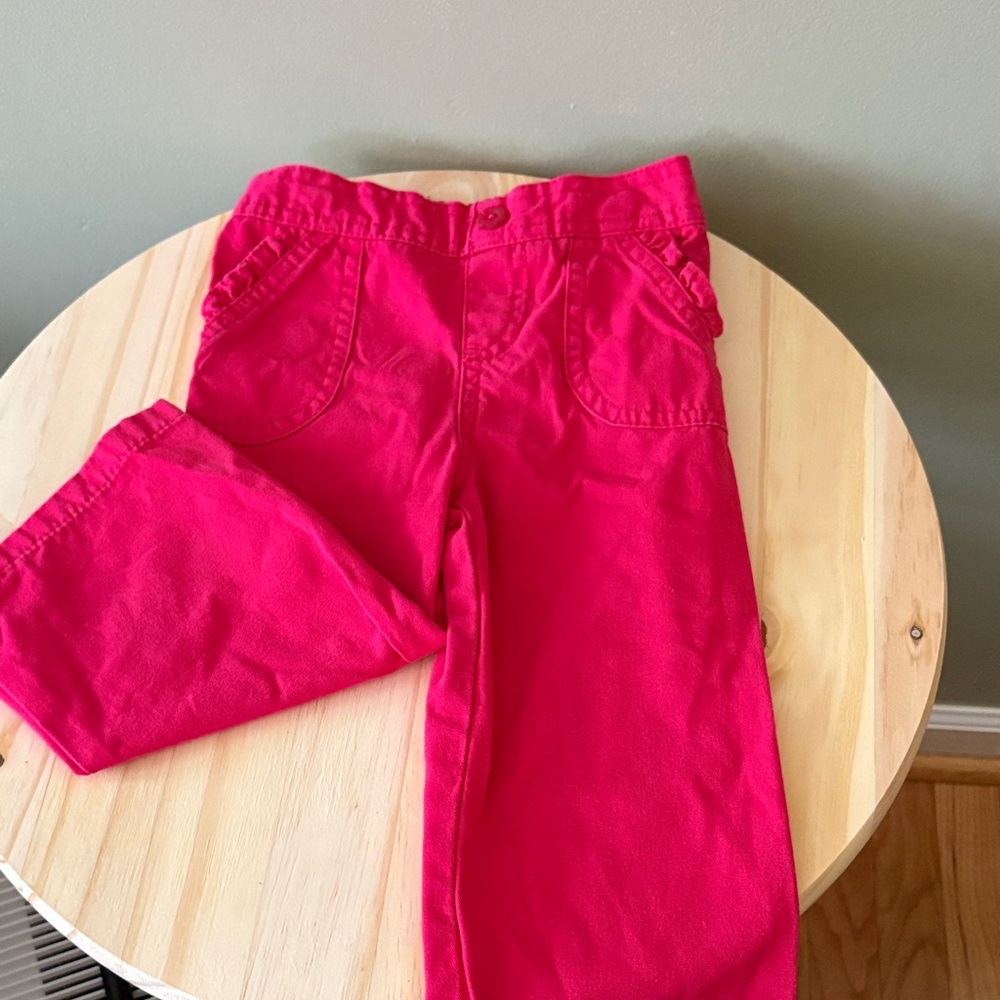 Faded Glory Girls Hot Pink Straight-Leg Cotton Pants